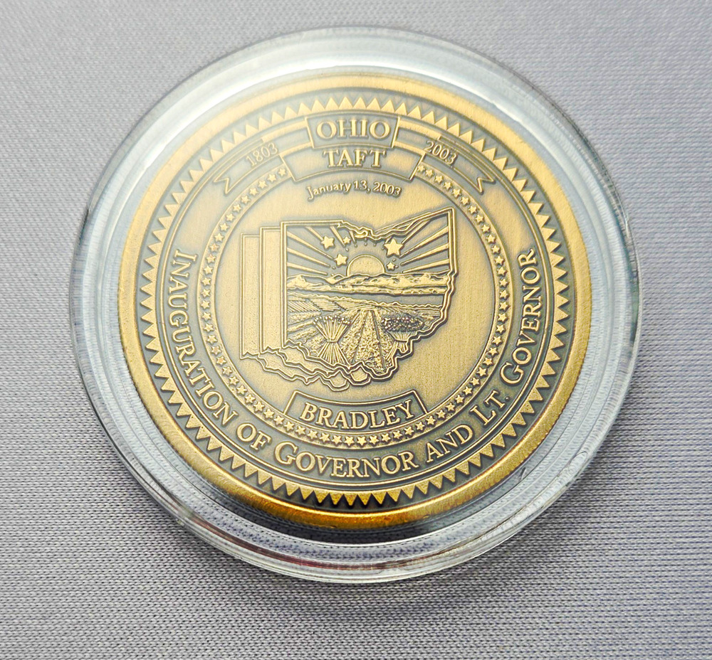 Ohio Taft Governor Inauguration Medal w/ Lt. Governor Bradley